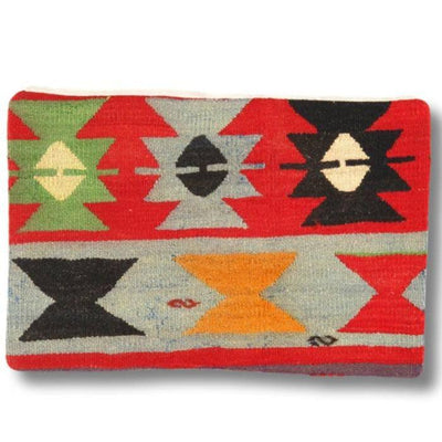 Canvello Vintage Turkish Hand Knotted Kilim Pillow - 16" x 24" - Canvello