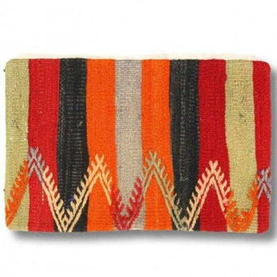 Canvello Vintage Turkish Hand Knotted Kilim Pillow - 16" x 24" - Canvello