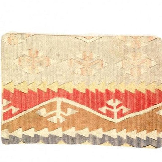 Canvello Vintage Turkish Hand Knotted Kilim Pillow - 16" x 24" - Canvello