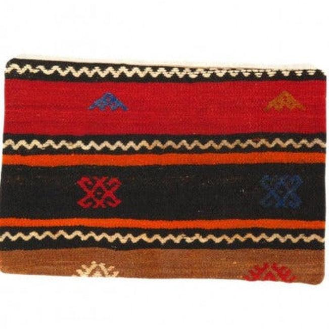 Canvello Vintage Turkish Hand Knotted Kilim Pillow - 16" x 24" - Canvello