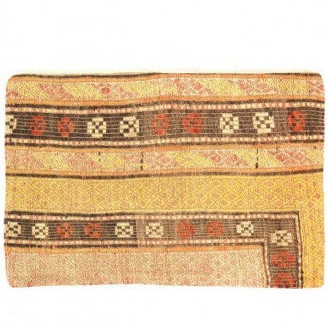 Canvello Vintage Turkish Hand Knotted Kilim Pillow - 16" x 24" - Canvello