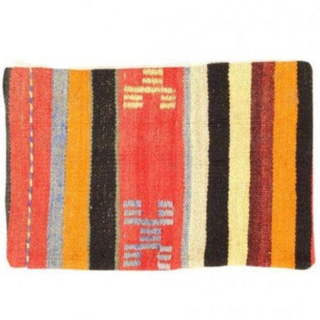 Canvello Vintage Turkish Hand Knotted Kilim Pillow - 16" x 24" - Canvello