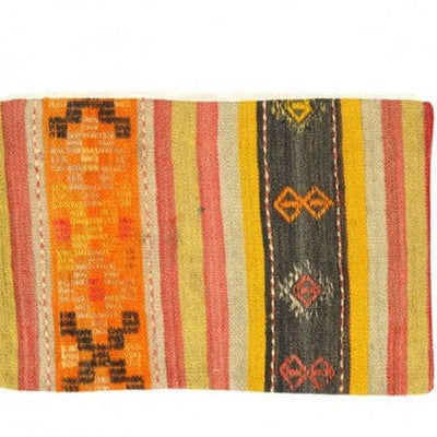 Canvello Vintage Turkish Hand Knotted Kilim Pillow - 16" x 24" - Canvello