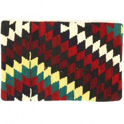 Canvello Vintage Turkish Hand Knotted Kilim Pillow - 16" x 24" - Canvello