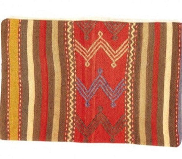 Canvello Vintage Turkish Hand Knotted Kilim Pillow - 16" x 24" - Canvello