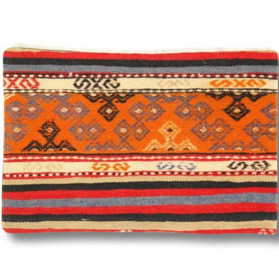 Canvello Vintage Turkish Hand Knotted Kilim Pillow - 16" x 24" - Canvello