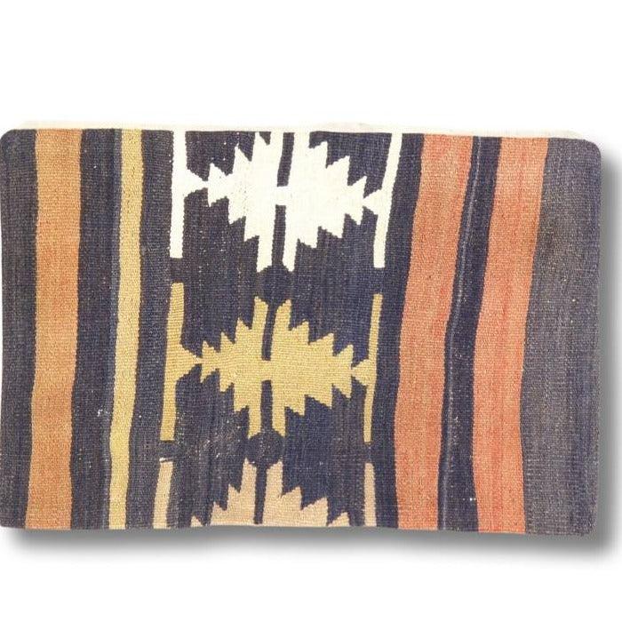 Canvello Vintage Turkish Hand Knotted Kilim Pillow - 16" x 24" - Canvello