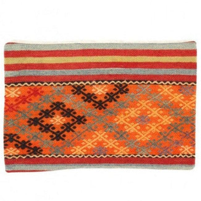 Canvello Vintage Turkish Hand Knotted Kilim Pillow - 16" x 24" - Canvello