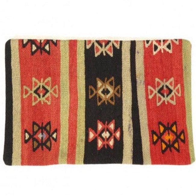 Canvello Vintage Turkish Hand Knotted Kilim Pillow - 16" x 24" - Canvello