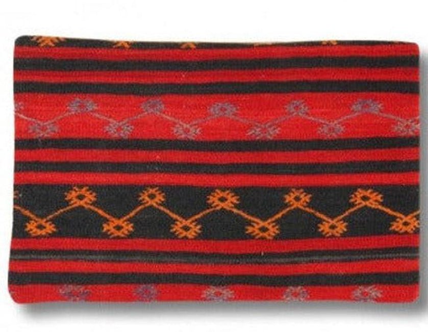 Canvello Vintage Turkish Hand Knotted Kilim Pillow - 16" x 24" - Canvello