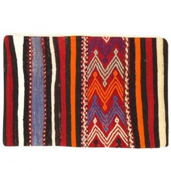 Canvello Vintage Turkish Hand Knotted Kilim Pillow - 16" x 24" - Canvello