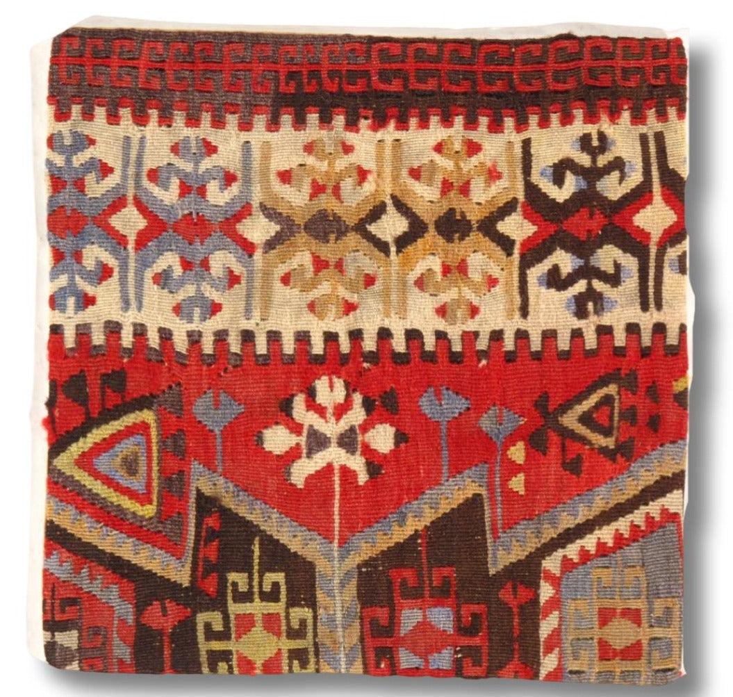 Canvello Vintage Turkish Hand Knotted Throw Pillow - 16"x16" - Canvello