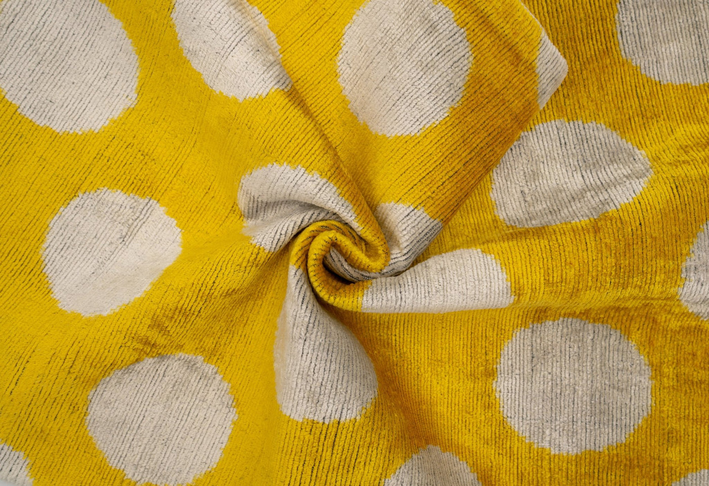 Handmade Yellow Polka Dot Throw Pillow - 16x24 inch, Vegetable Dyed with Premium Down Feather Insert - Canvello