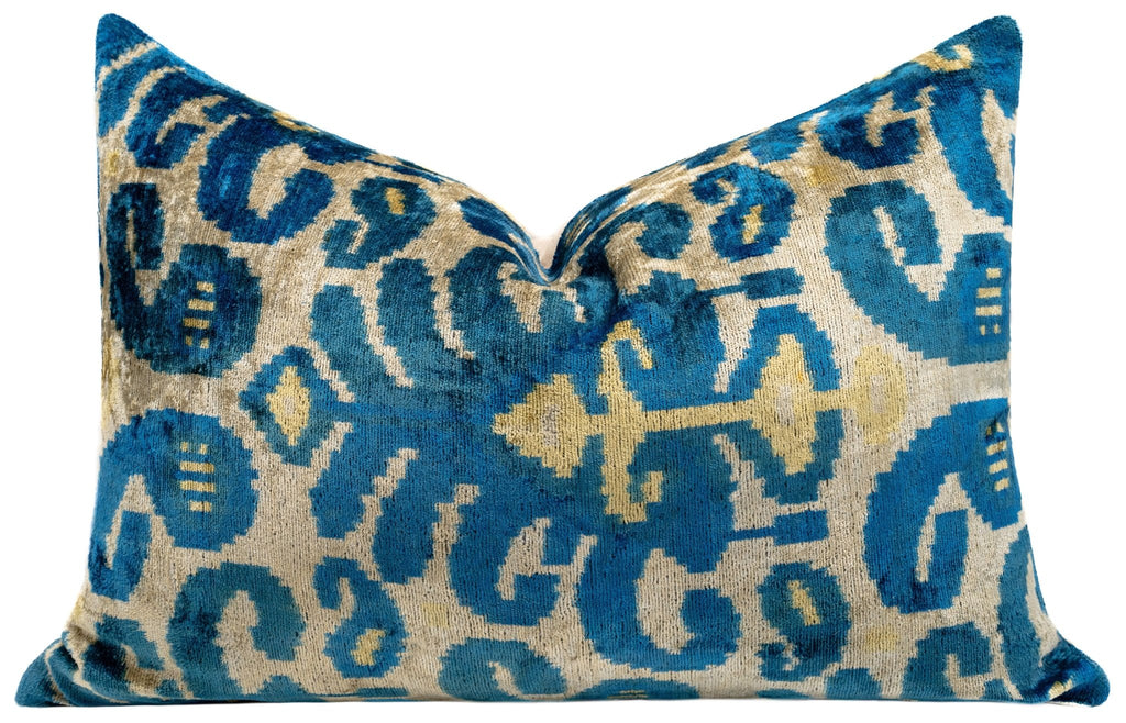 Canvello Ikat Silk Velvet Pillow