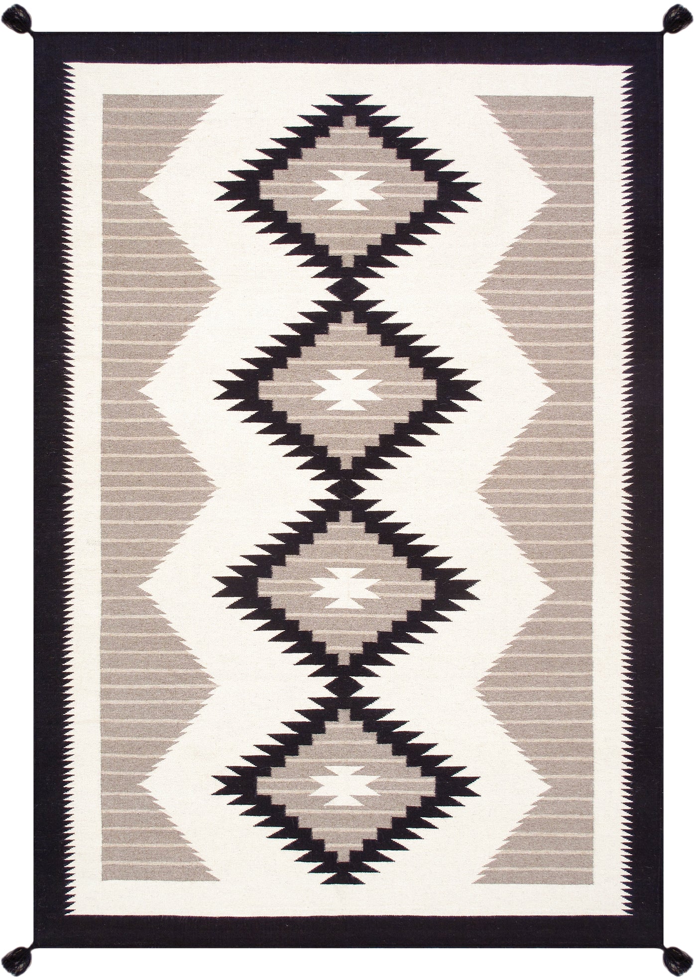 Canvello Tuscany Reversible Wool Ivory Area Rug- 6'1'' X 9'