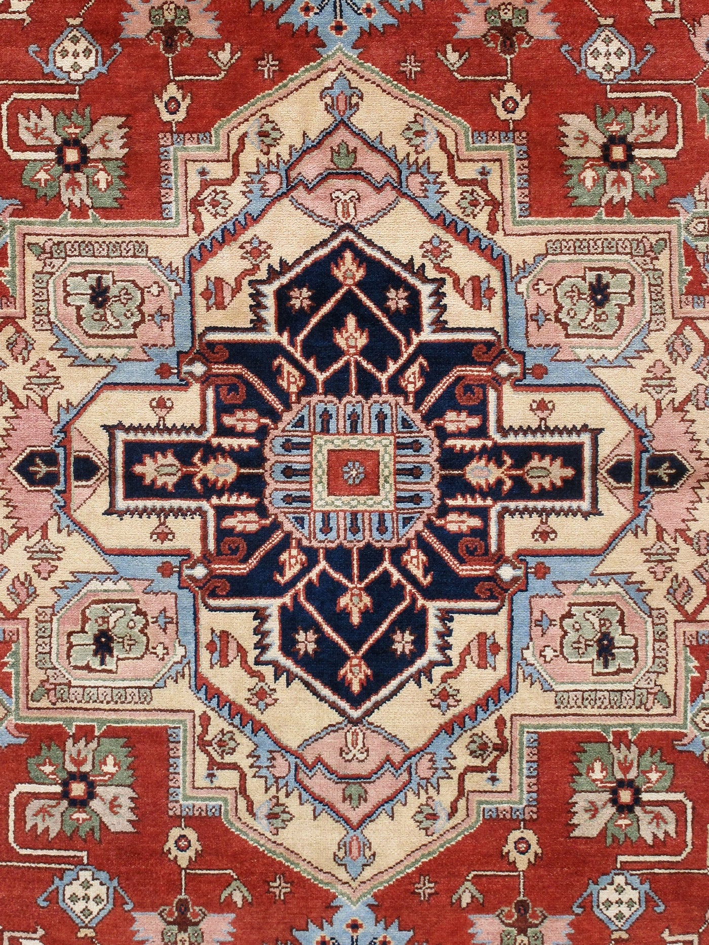 Serapi Geometric Hand-Knotted Wool Area Rug
