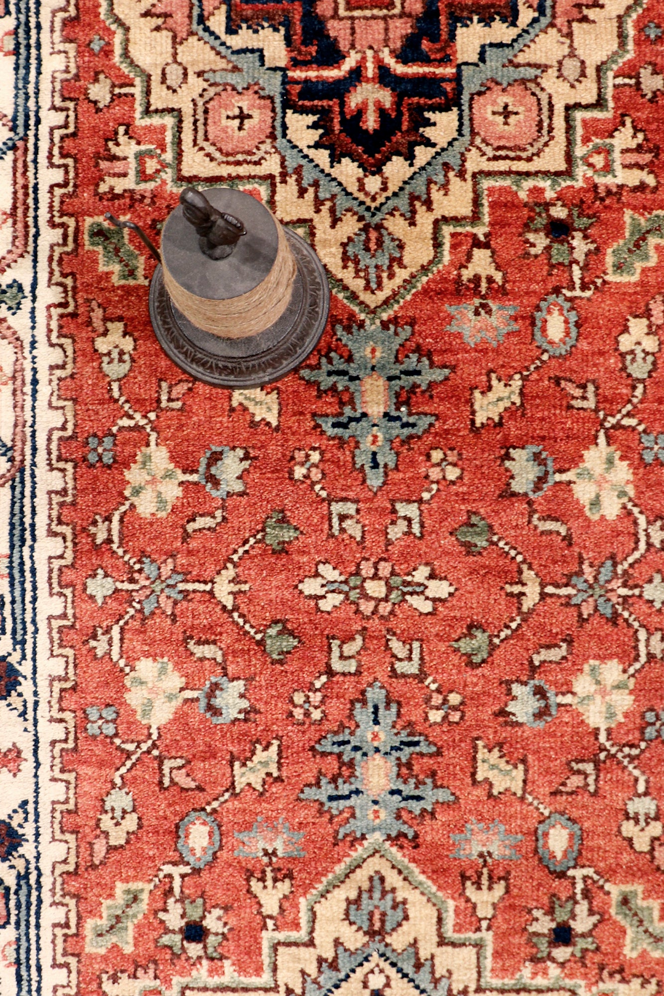 Serapi Geometric Hand-Knotted Wool Area Rug