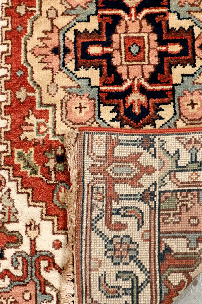 Serapi Geometric Hand-Knotted Wool Area Rug