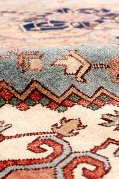 Serapi Geometric Hand-Knotted Wool Area Rug