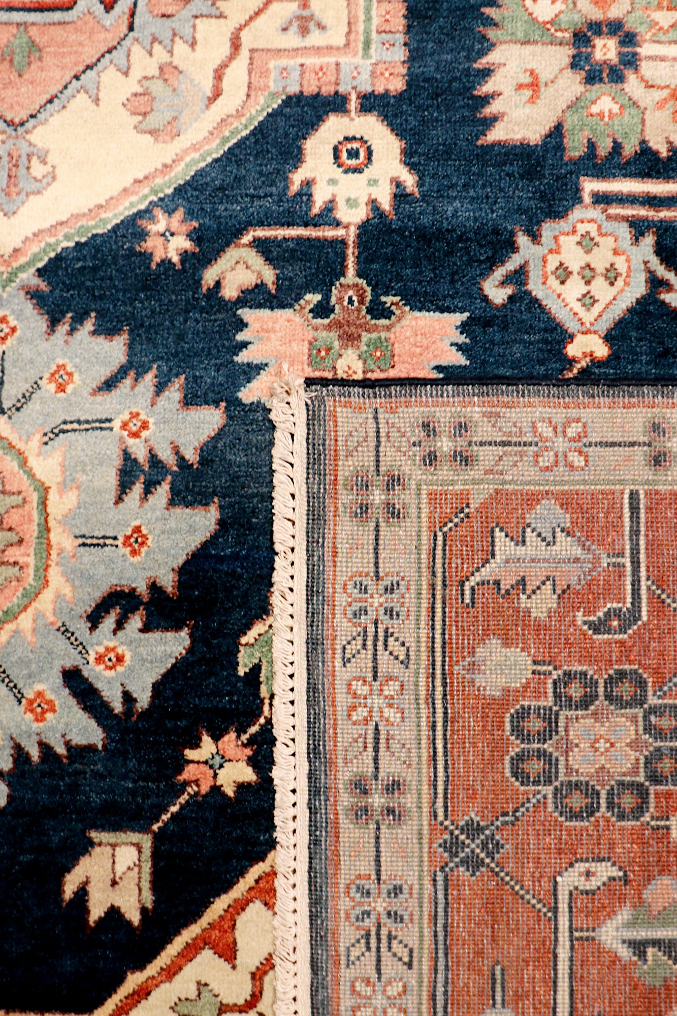 Serapi Geometric Hand-Knotted Wool Area Rug