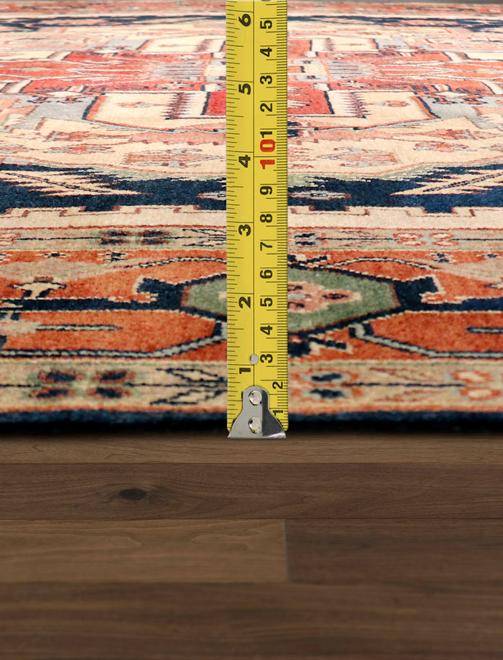 Serapi Geometric Hand-Knotted Wool Area Rug