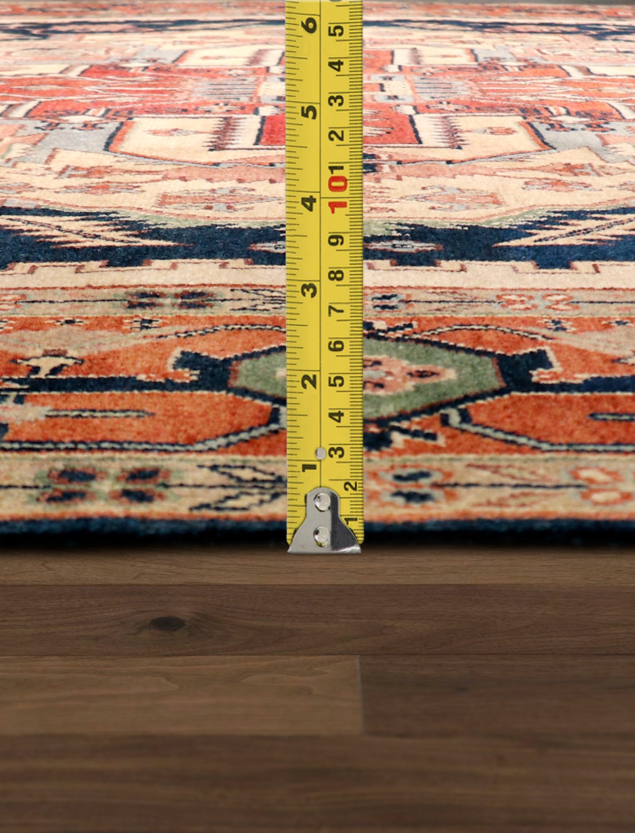 Serapi Geometric Hand-Knotted Wool Area Rug