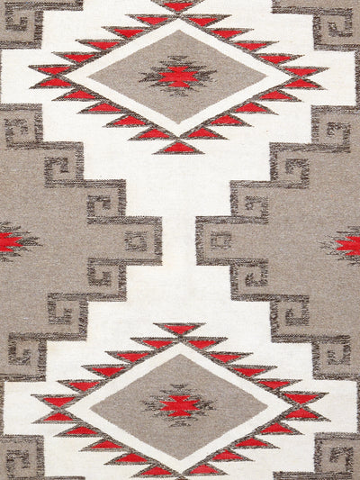 Canvello Tuscany Reversible Wool Ivory Area Rug- 4'11'' X 7'3''