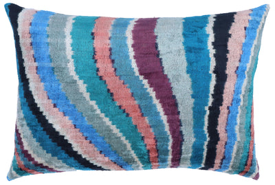 Almohadas de lujo hechas a mano Canvello Rainbow - 16x16 pulgadas